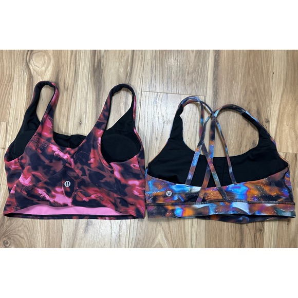Lululemon Sports Bra SET/2 Women's 8 Athletic Athleisure Comfy Soft Gym Workout - Picture 4 of 10